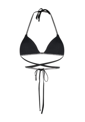 Heron Preston rhinestone-embellished bikini top - Black