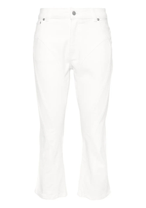 Mugler high-rise cropped jeans - White