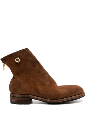 Guidi zip ankle boots - Brown