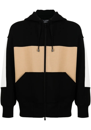 CROQUIS x Neil Barrett colour-block zip-up hoodie - Black