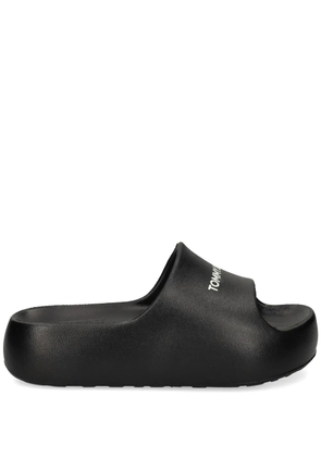 Tommy Jeans logo-print slides - Black