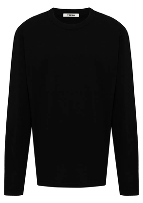 TEKLA long-sleeve organic-cotton T-shirt - Black