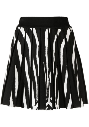 Balmain zebra jacquard miniskirt - Black
