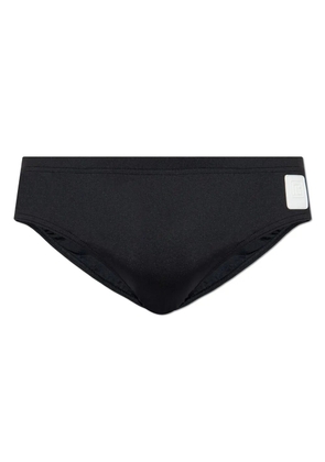 Balmain logo-appliqué swim briefs - Black