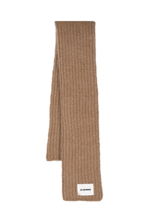 Jil Sander brushed scarf - Brown