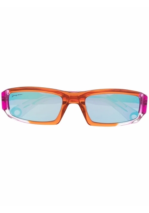 Jacquemus Les lunettes Altù mirrored-lens sunglasses - Orange