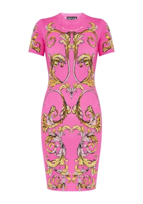 Versace Jeans Couture Outline Barocco T-shirt mini dress - Pink