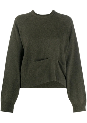 REMAIN tucked round neck jumper - Green