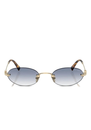 Miu Miu Eyewear A54S Sole oval-frame sunglasses - Gold