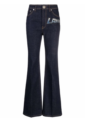 Lanvin logo-print straight-leg jeans - Blue