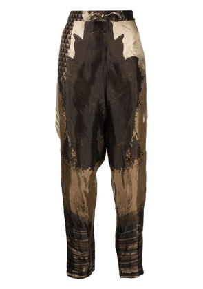 Masnada graphic-print trousers - Brown