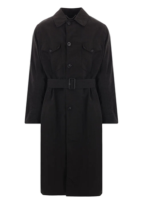 Maison Margiela canvas belted trench coat - Black