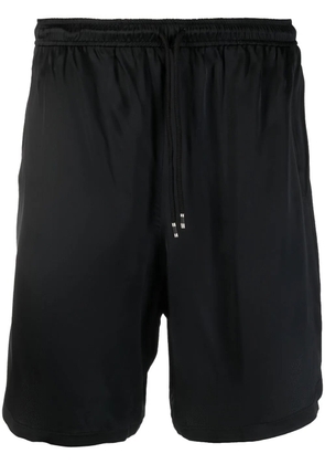 Laneus elasticated-waistband cotton shorts - Black