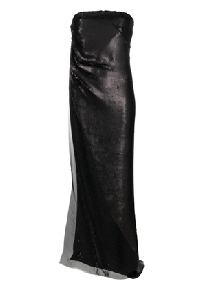 Rick Owens Luxor asymmetric sequinned top - Black
