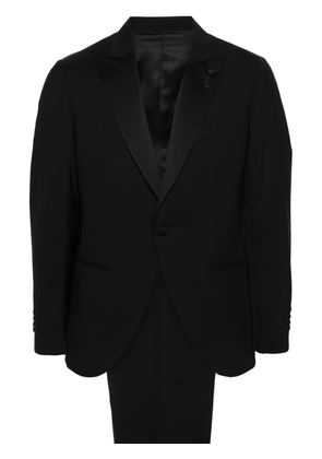 Lardini brooch-detail single-breasted suit - Black