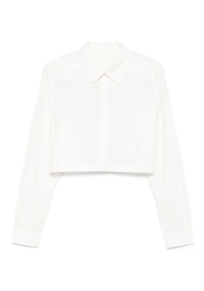 Rick Owens long-sleeve crop shirt - White