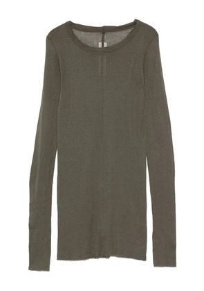 Rick Owens raw-edge long-sleeve T-shirt - Green