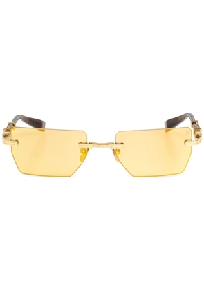 Balmain Eyewear BPS-150G-53 rectangle-frame sunglasses - Gold