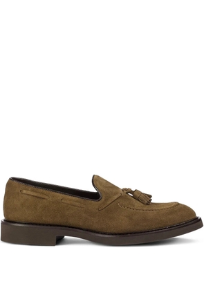 Doucal's tassel-detailing suede loafers - Brown