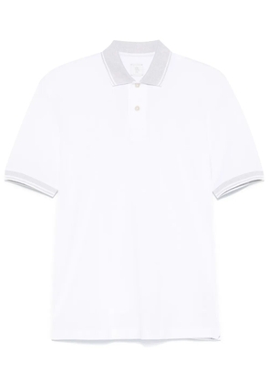 Eleventy piqué-weave polo shirt - White
