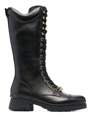 LIU JO Nancy lace-up leather boots - Black