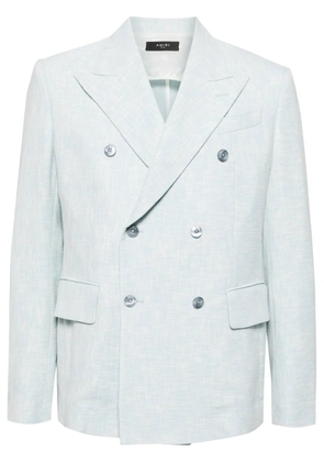 AMIRI Cross Hatch mélange-effect blazer - Blue