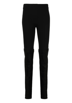 Isabel Benenato layered slim-cut trousers - Black