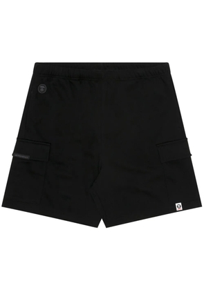 AAPE BY *A BATHING APE® logo-appliquéd track shorts - Black