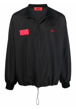 424 logo-embroidered windbreaker jacket - Black