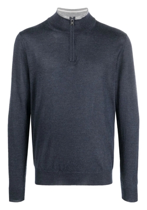 Fedeli Favonio half-zip jumper - Blue