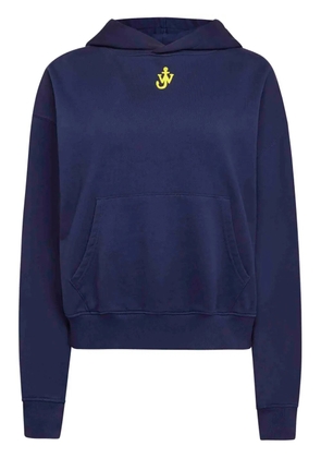 JW Anderson anchor-embroidered hoodie - Blue