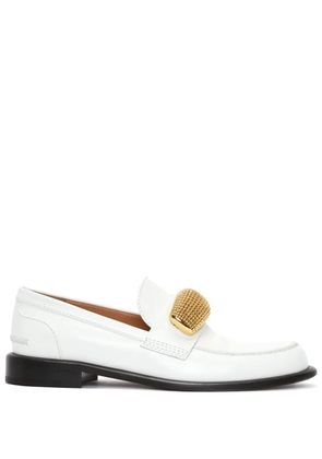 JW Anderson appliqué-detail leather loafers - White