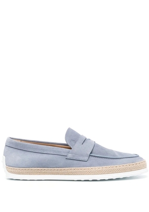 Tod's penny-slot suede loafers - Blue