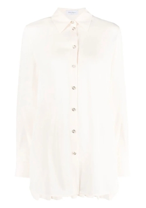 Ferragamo pleat-detail long-sleeve shirt - Pink