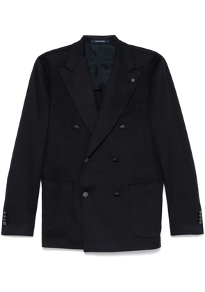 Tagliatore brooch-detail blazer - Blue