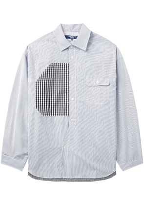 Junya Watanabe MAN panelled cotton shirt - Blue