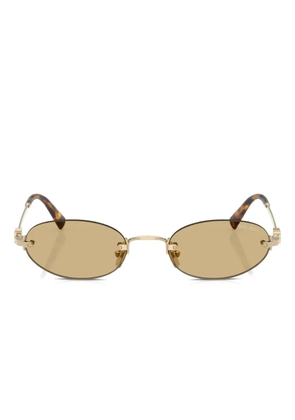 Miu Miu Eyewear A54S Sole oval-frame sunglasses - Gold