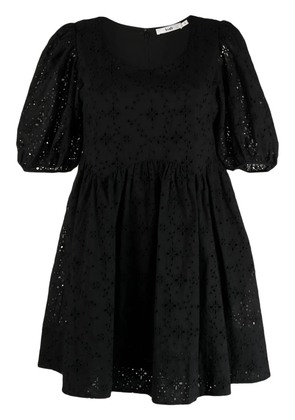 b+ab puff-sleeved lace dress - Blue