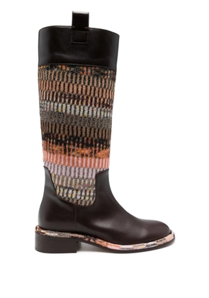 Missoni striped boots - Brown