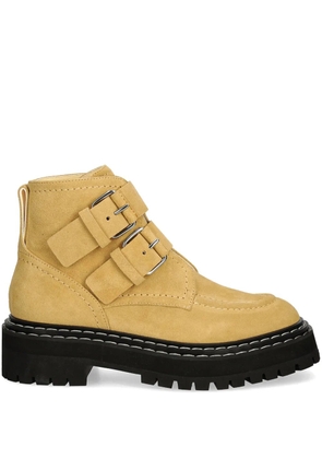 Proenza Schouler suede biker boots - Yellow