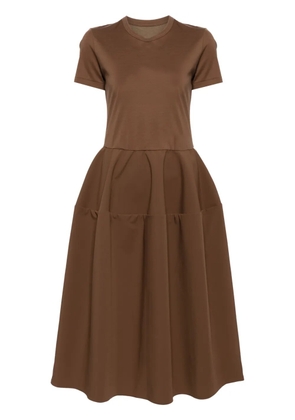 JNBY design inspired short sleeved dress - Brown