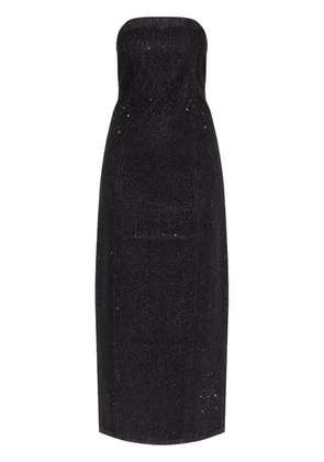 Gestuz rhinestone-embellished midi dress - Black