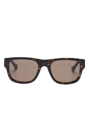 Gucci Eyewear tortoiseshell-effect square-frame sunglasses - Brown