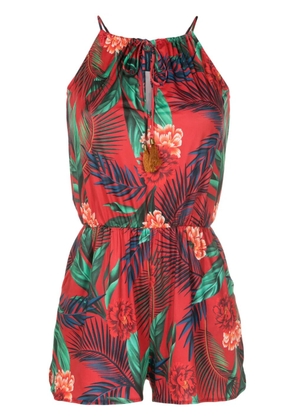 Lygia & Nanny Laya botanical-print playsuit - Red