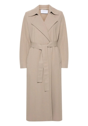 Harris Wharf London notched-lapel belted trench coat - Neutrals
