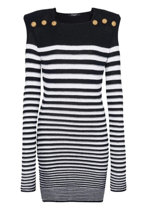 Balmain button-detail mini dress - Black