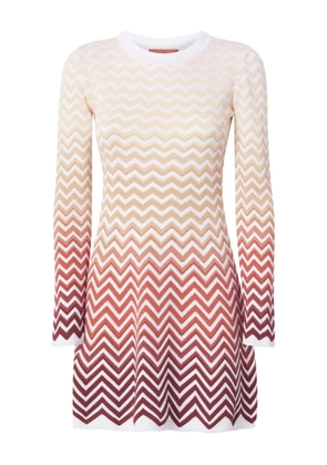 Missoni zigzag-pattern mini dress - Neutrals