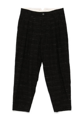CALMLENCE triple pleated tapered trousers - Black
