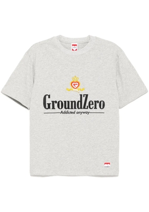 Ground Zero logo print T-shirt - Grey