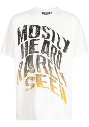 Mostly Heard Rarely Seen Faded Warped cotton T-shirt - White